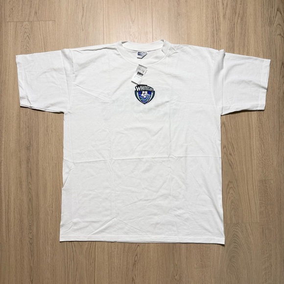 Vintage Umbro Vancouver Whitecaps Short Sleeve T-Shirt Mens Large White Blue NWT - Picture 3 of 10